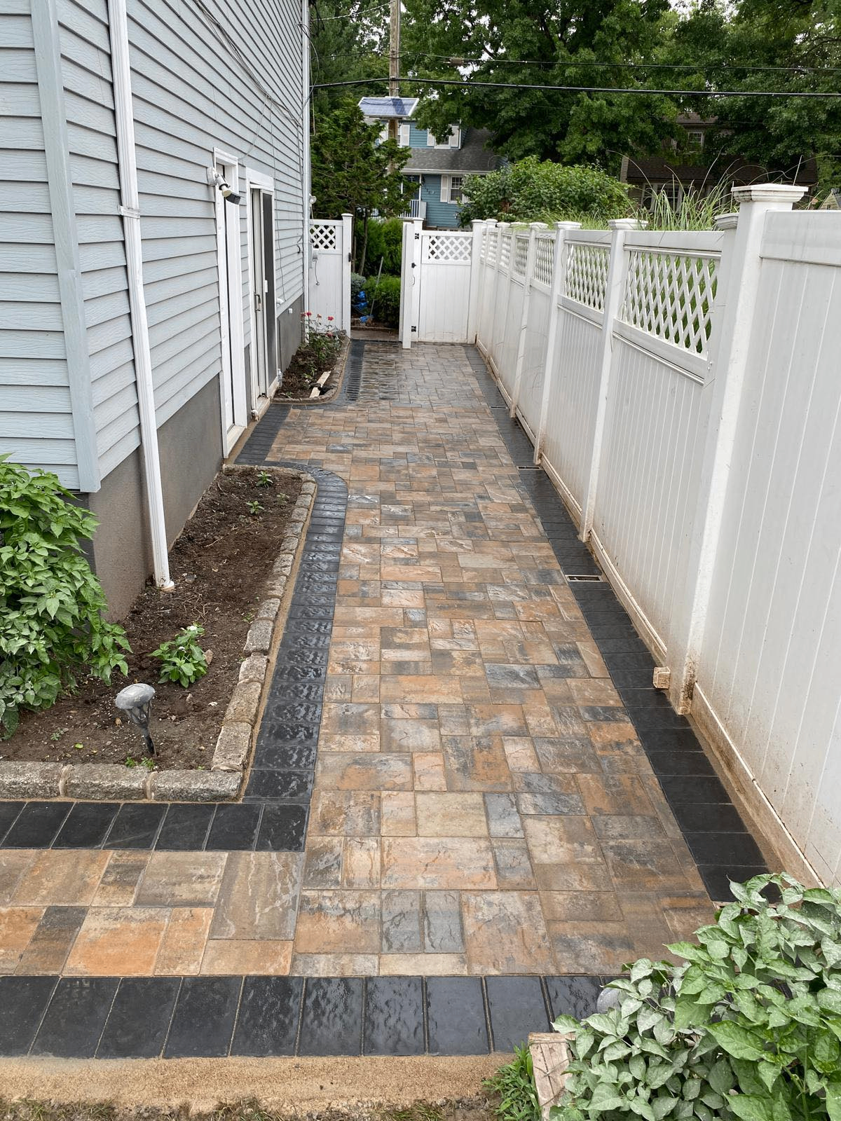 Custom paver walkway